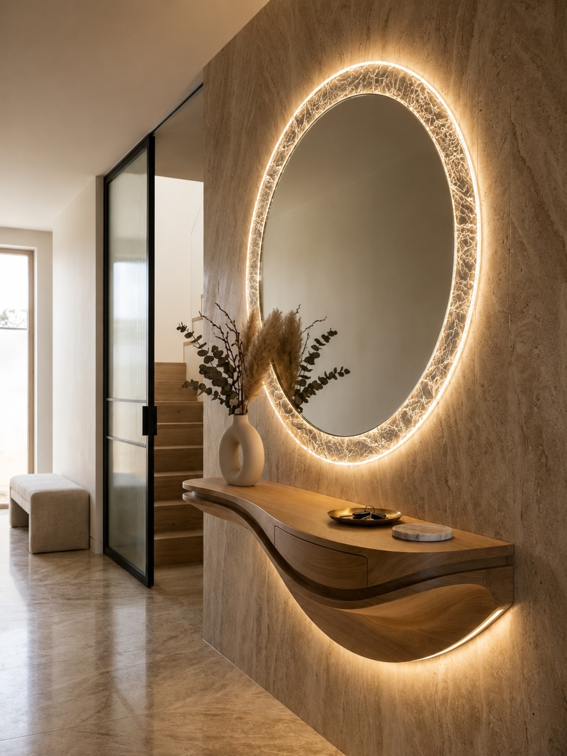 LOGENI Crystal Mirror Ø72 cm Премиум LED Огледало