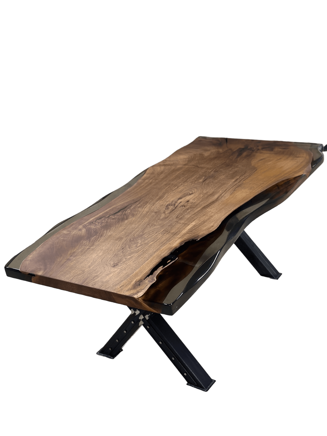 Маса от естествено дърво с пушек епоксид – Natural Edge Design