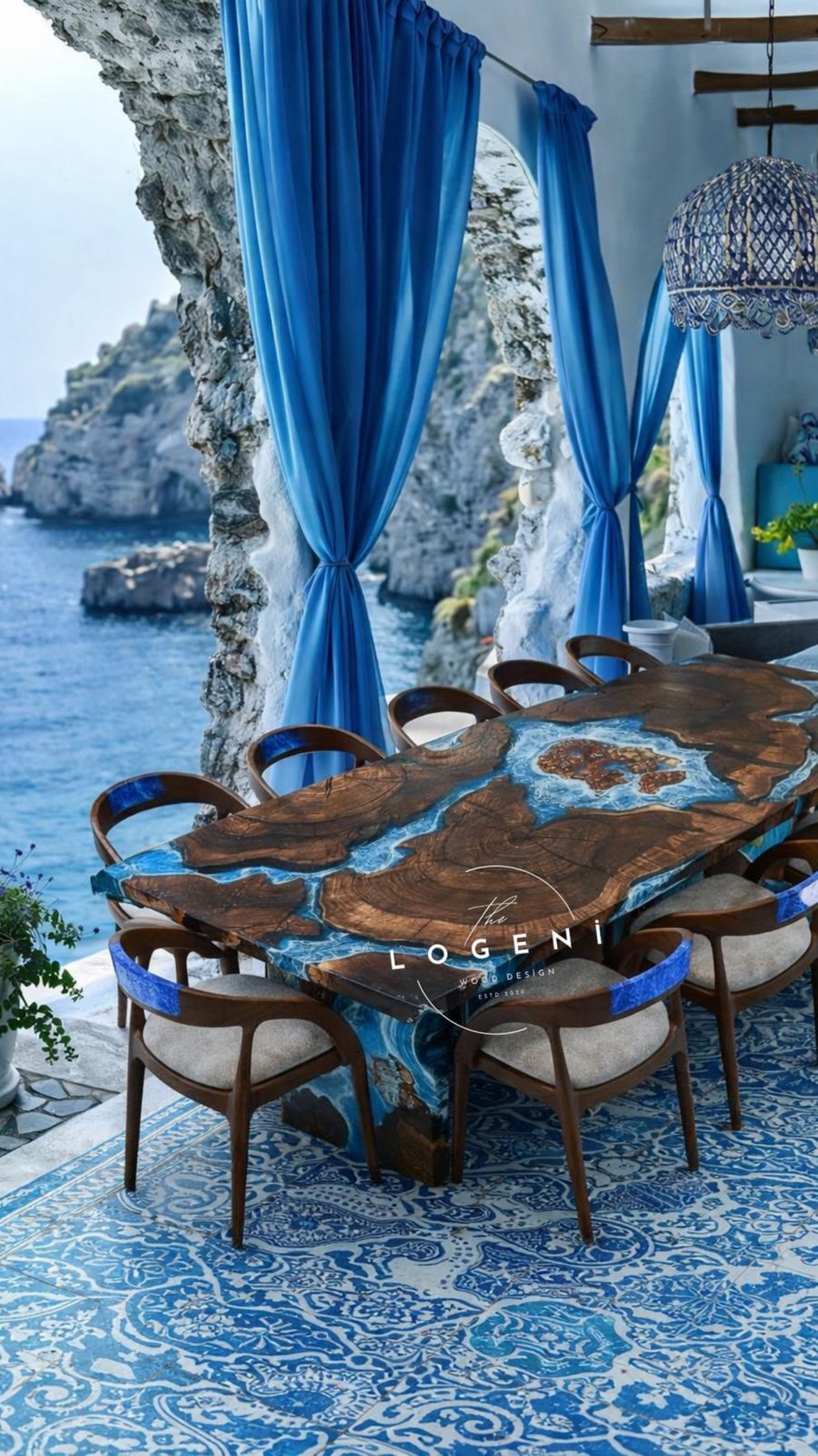 Ocean Art – Художествена епоксидна маса с морски ефект (по поръчка)