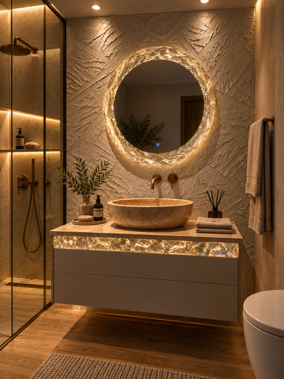 LOGENI Crystal Mirror Ø72 cm Премиум LED Огледало