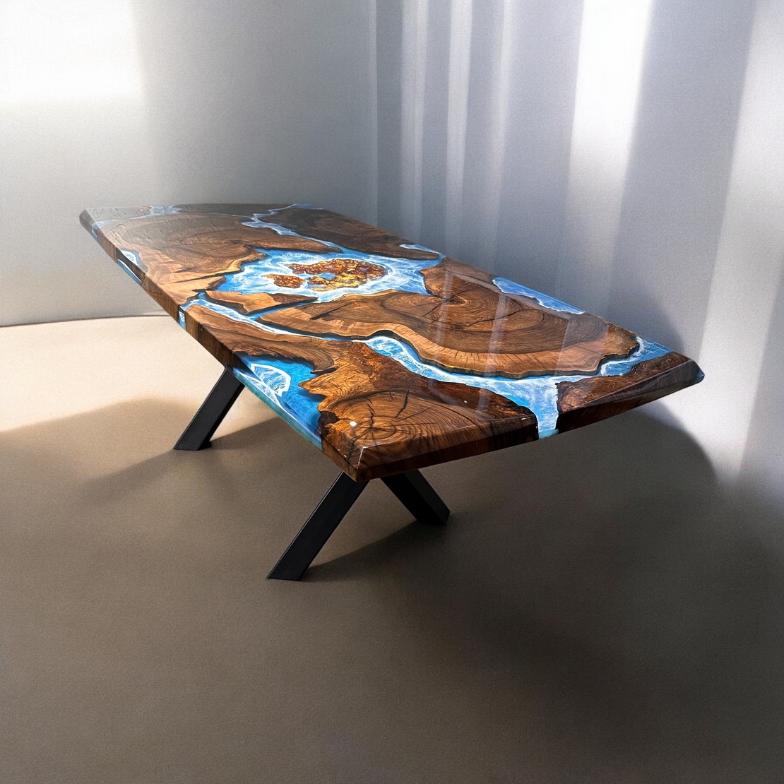 Ocean Art – Художествена епоксидна маса с морски ефект (по поръчка)