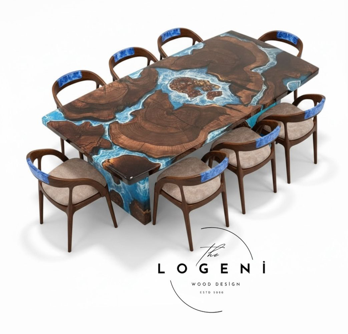 Ocean Art – Художествена епоксидна маса с морски ефект (по поръчка)