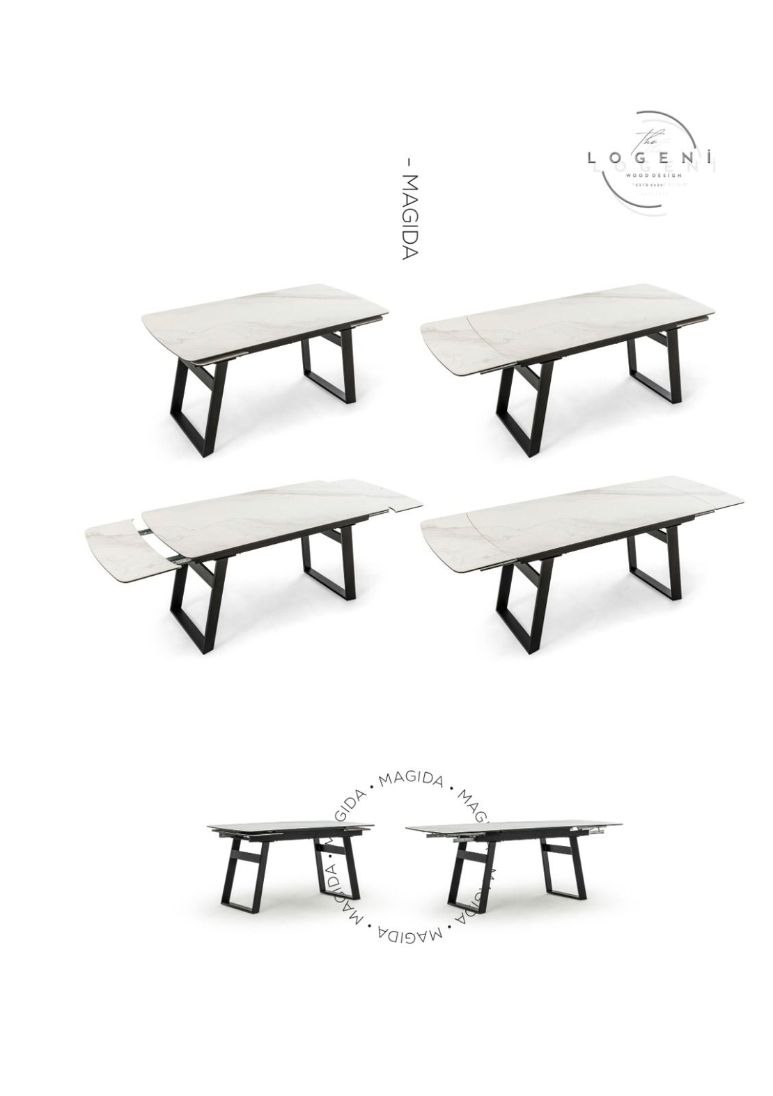 MAGIDA – Дизайнерска маса със синтерована порцеланова плоча