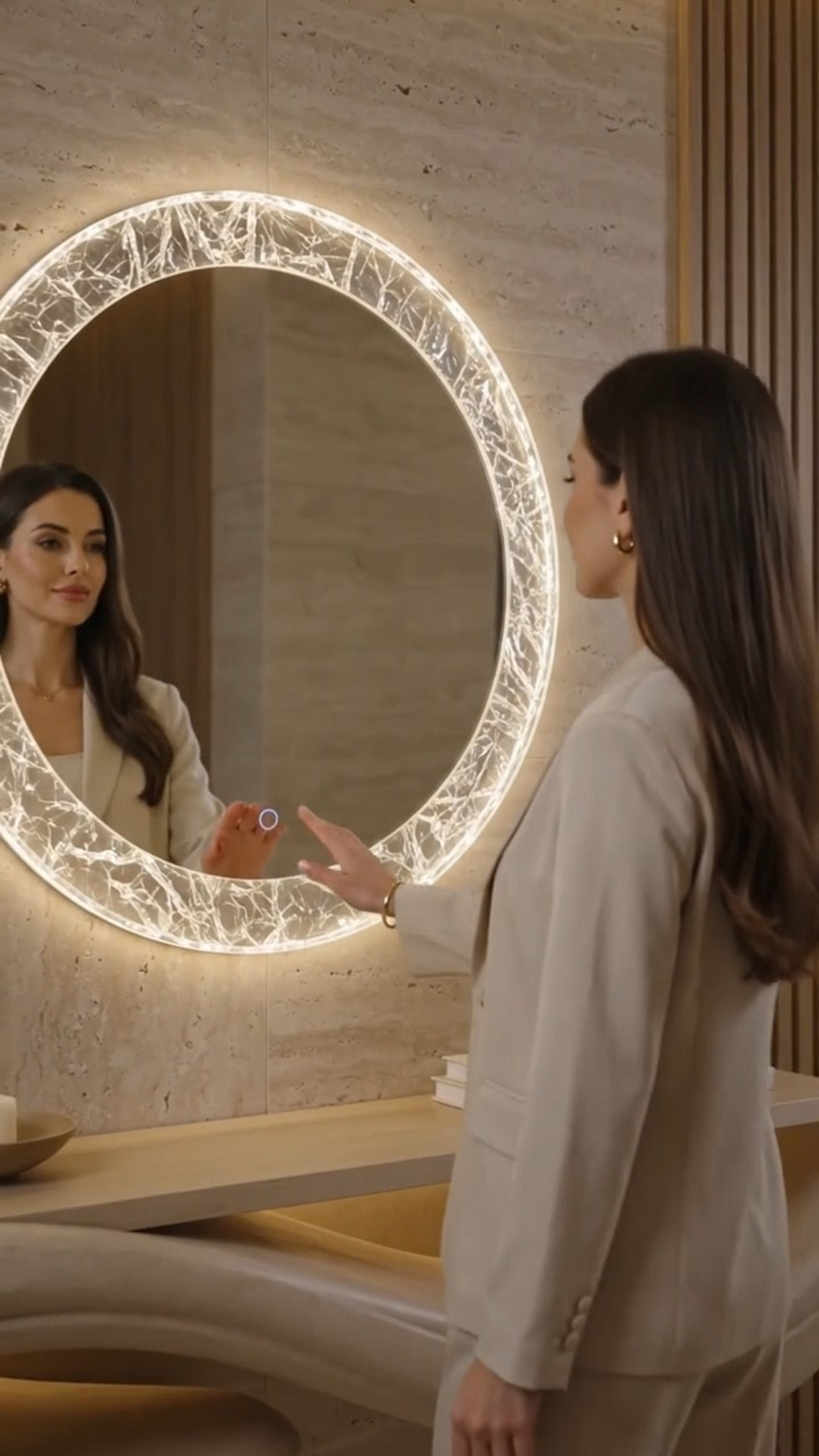LOGENI Crystal Mirror Ø72 cm Премиум LED Огледало