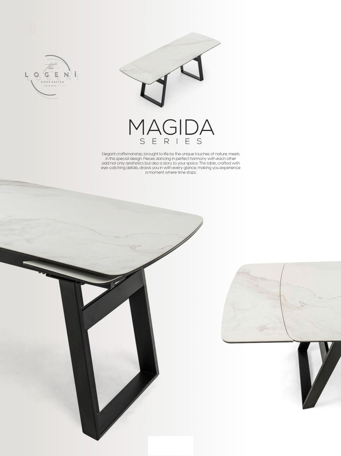 MAGIDA – Дизайнерска маса със синтерована порцеланова плоча