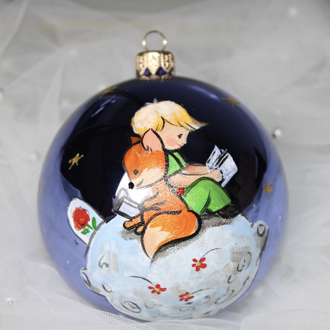 Стъклена коледна играчка Малкият принц