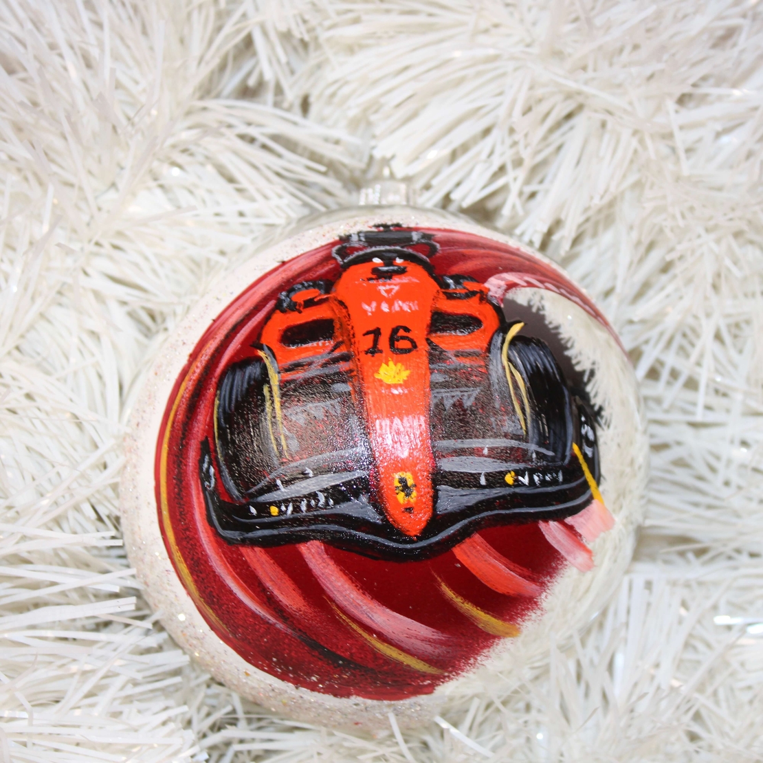 Стъклена коледна играчка Formula 1