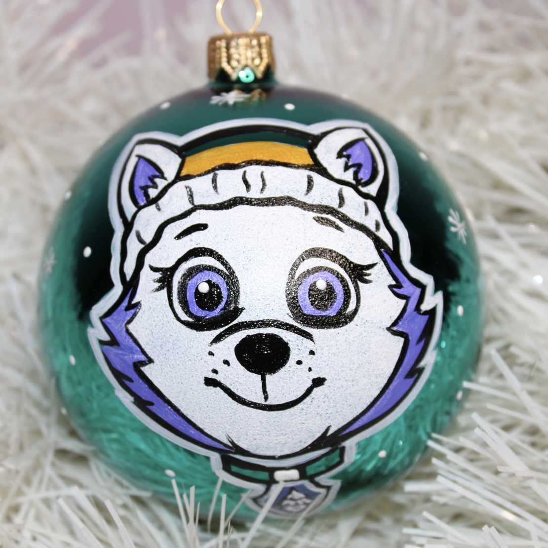 Стъклена коледна играчка - ПЕС Патрул