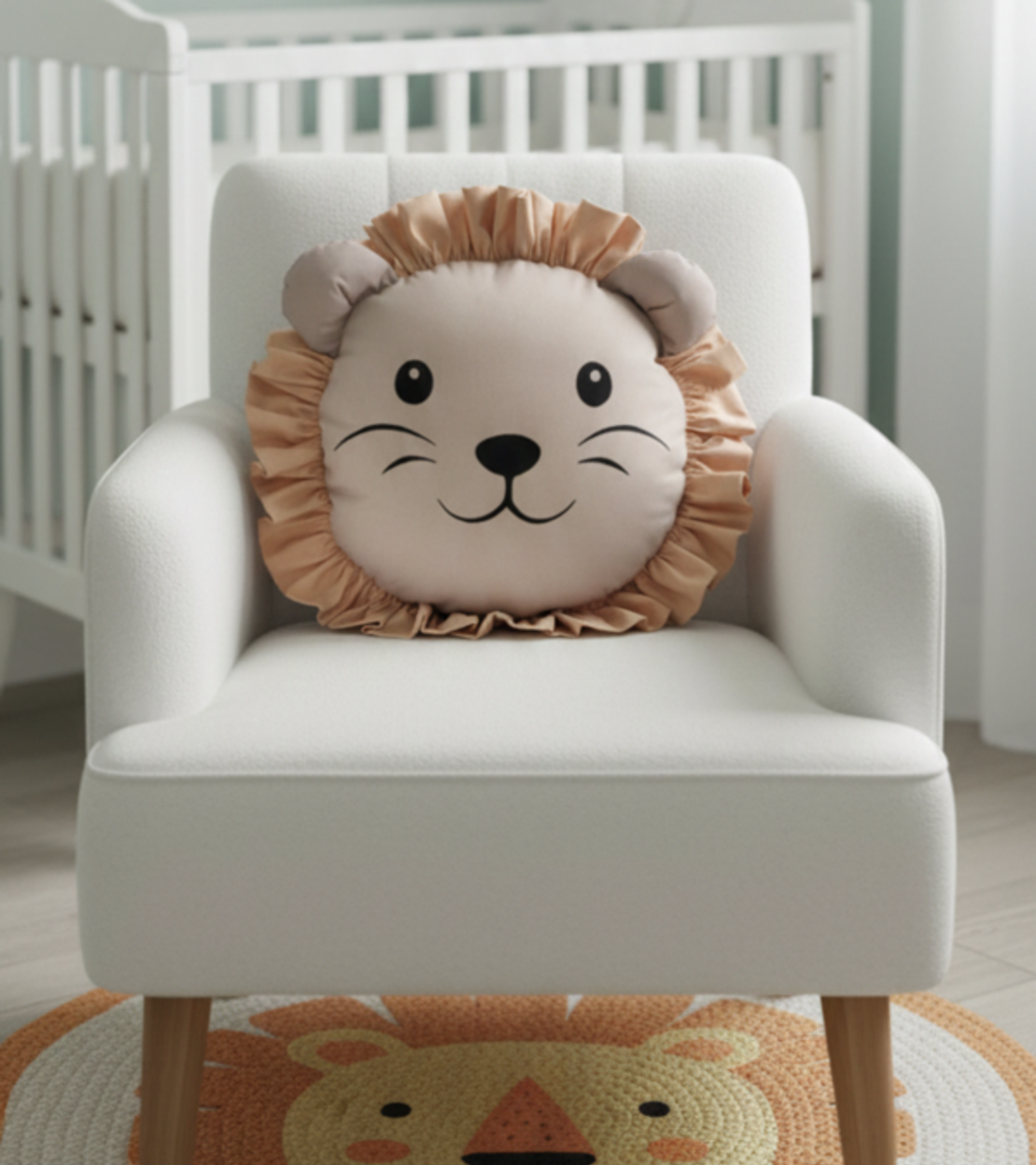 Декоративна възглавница лъвче със златна грива