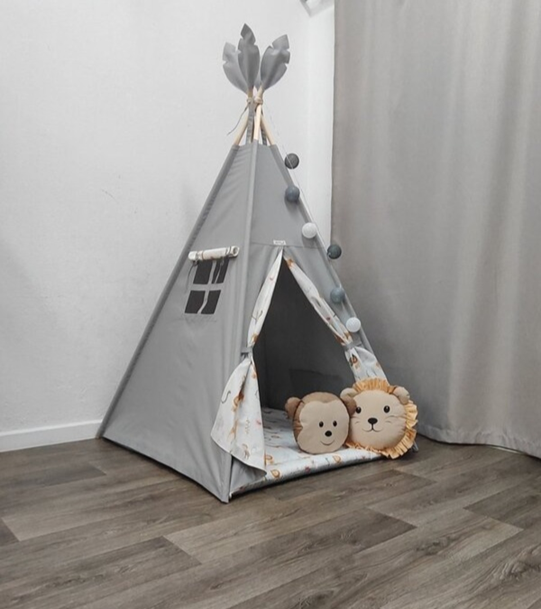 Едноцветна палатка с дебело килимче - Джунгла