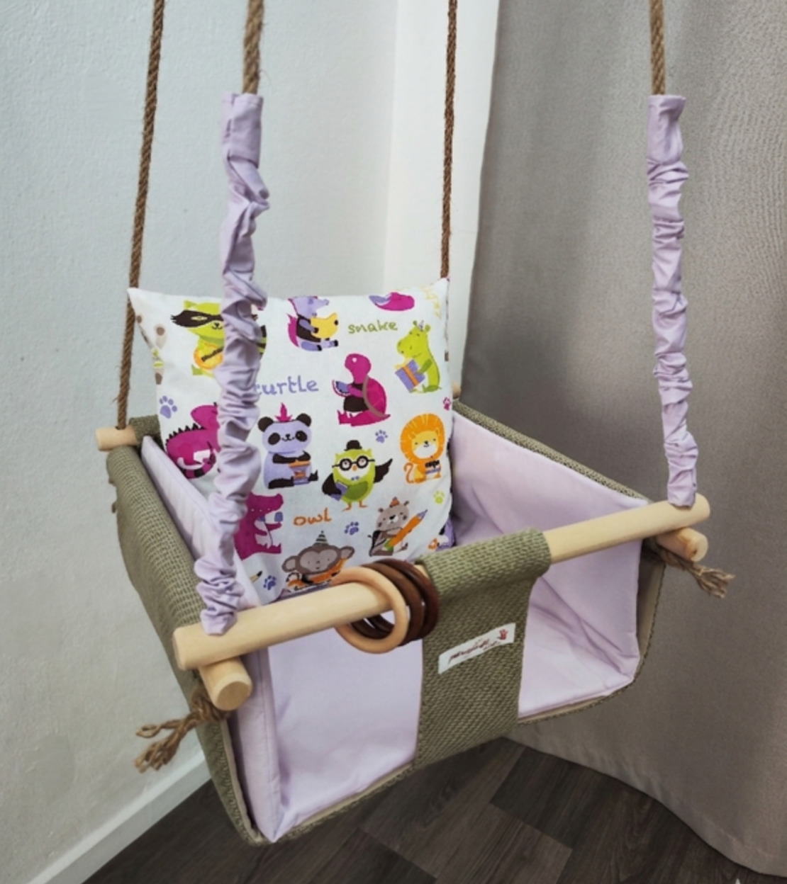 Бебешка стандартна люлка - Шарени животинки