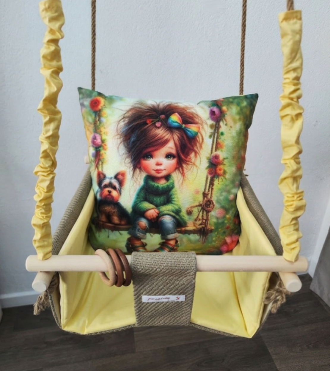 Бебешка стандартна люлка с пълноцветен печат - 