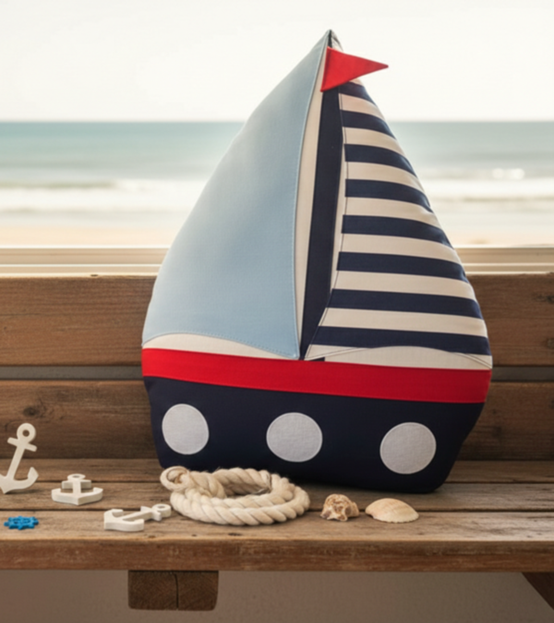 Декоративна детска възглавница „Малкият капитан“
