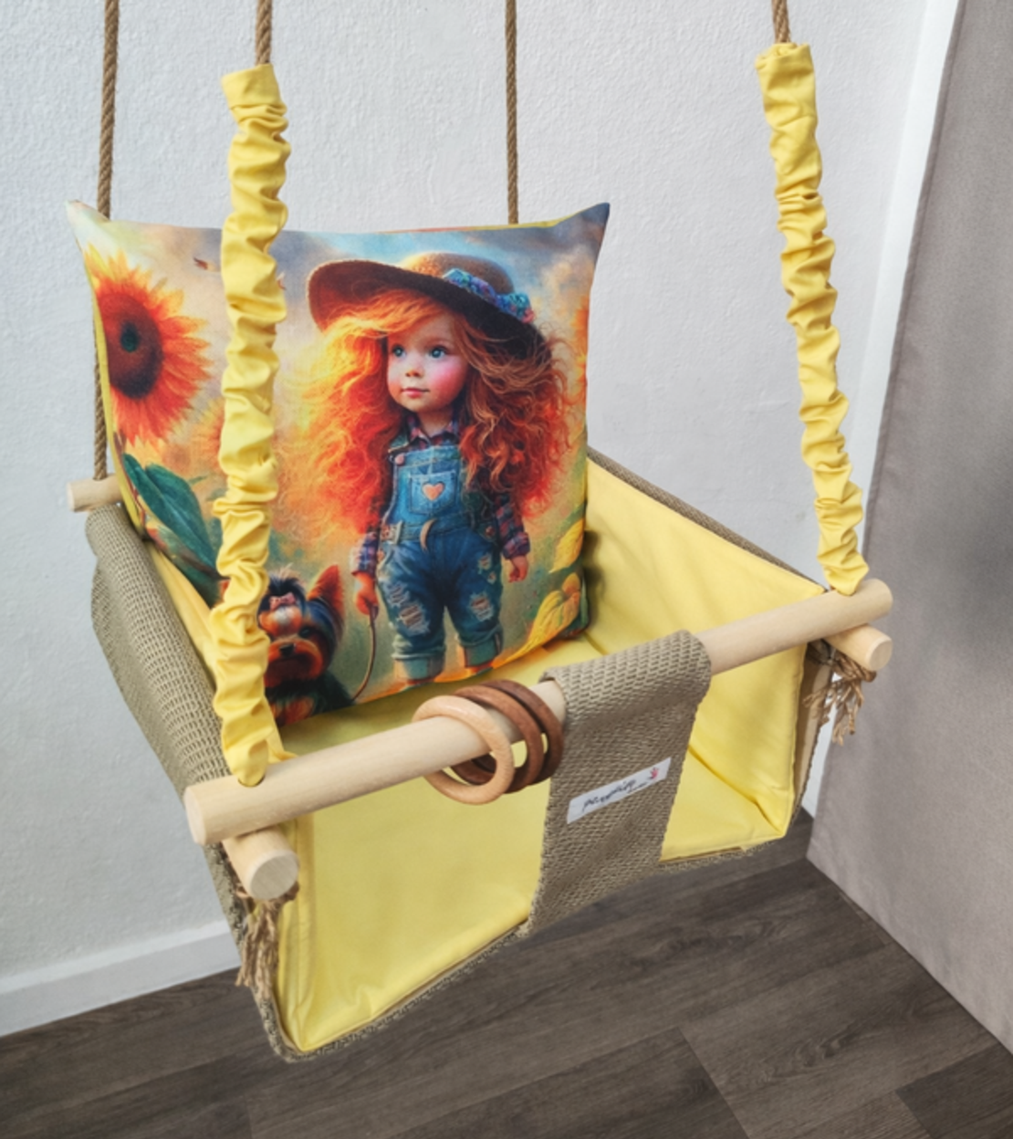 Бебешка стандартна люлка с пълноцветен печат - 