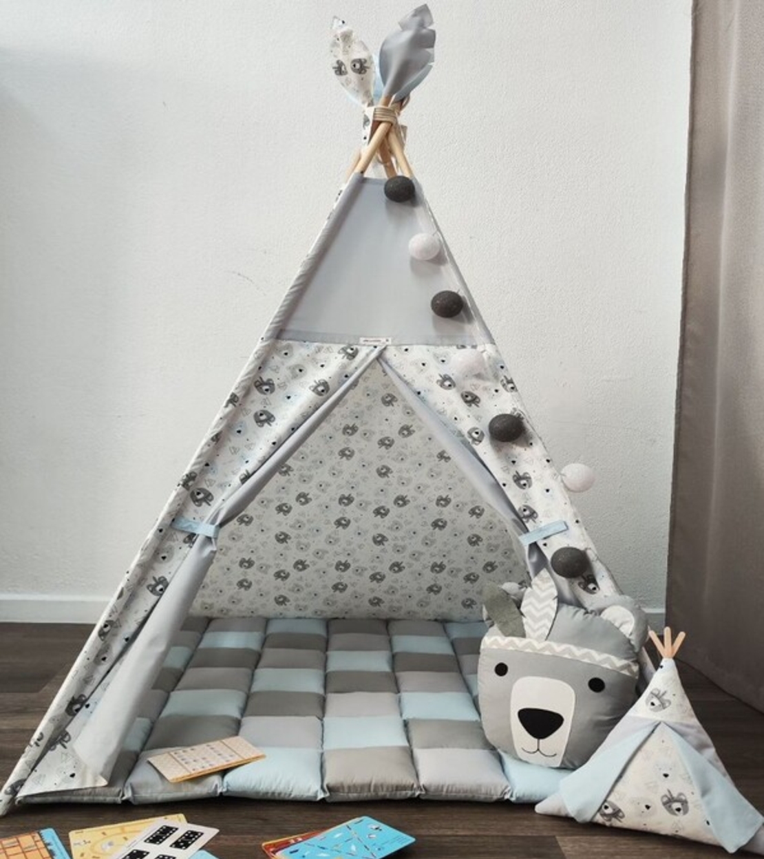 Детска момчешка палатка - Мечки индианци