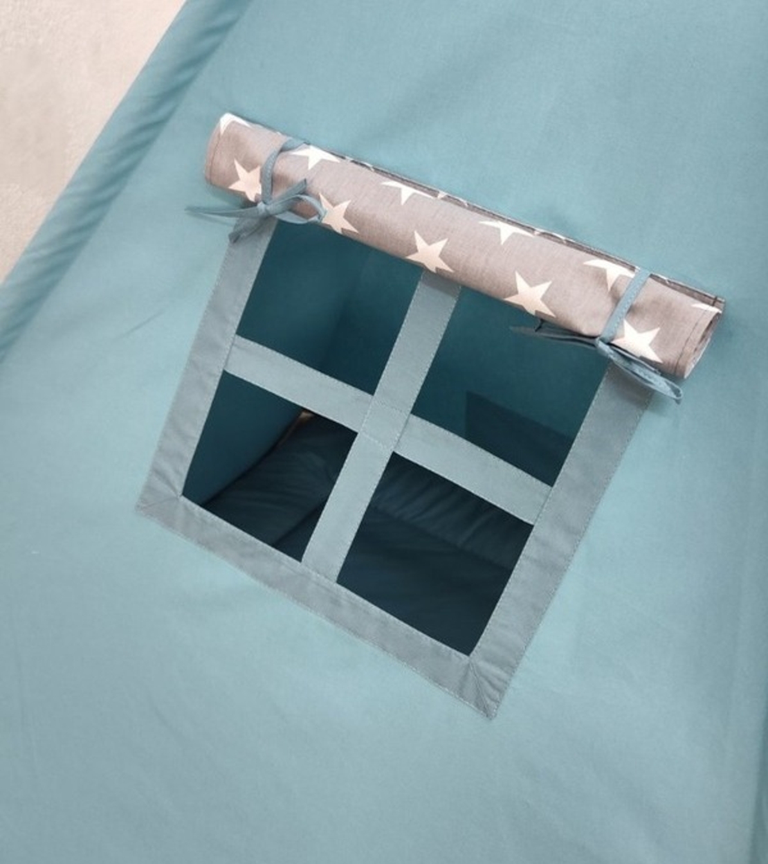 Едноцветна палатка - Тюркоаз и звезди