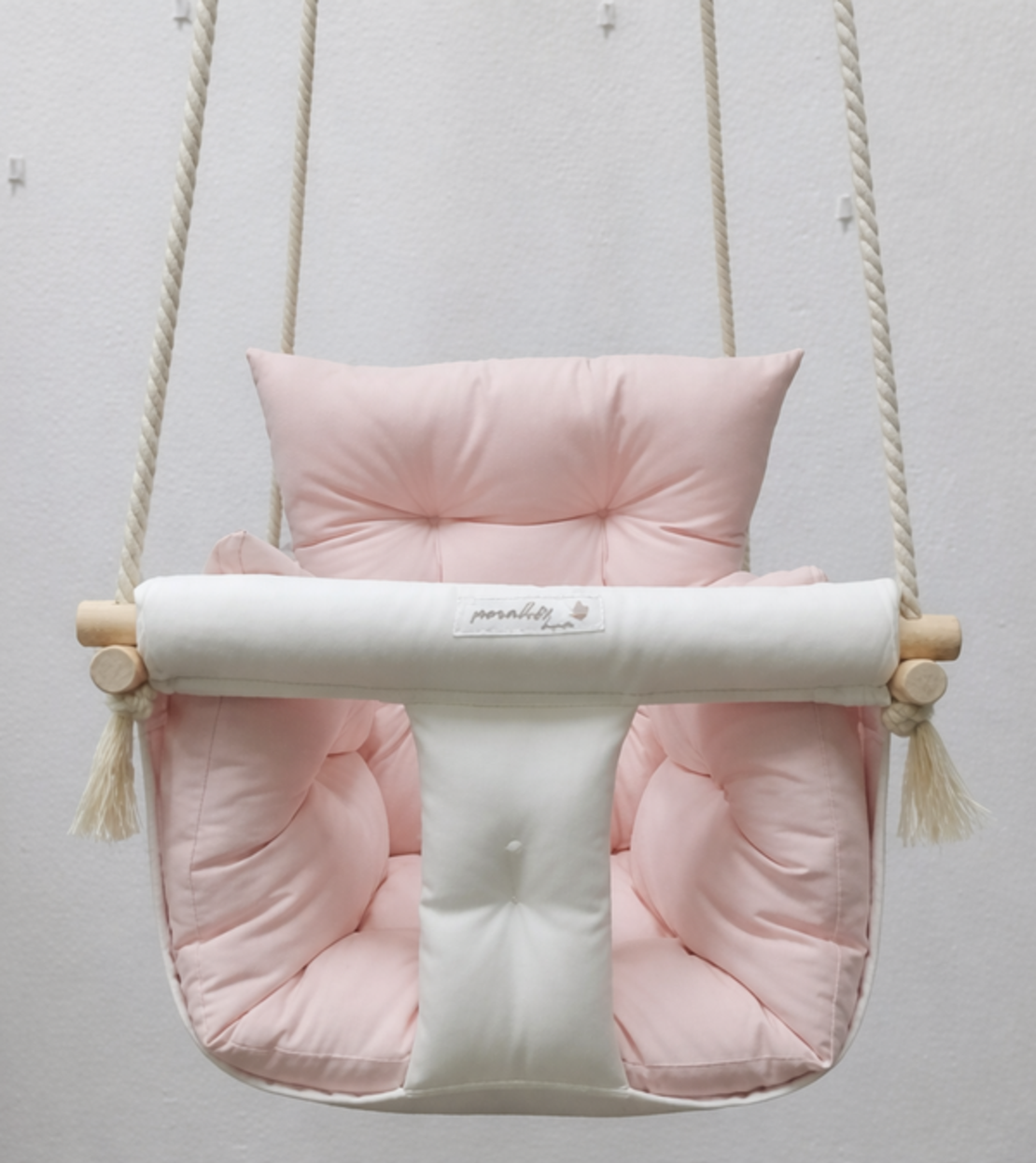 Луксозна бебешка люлка в светло розово