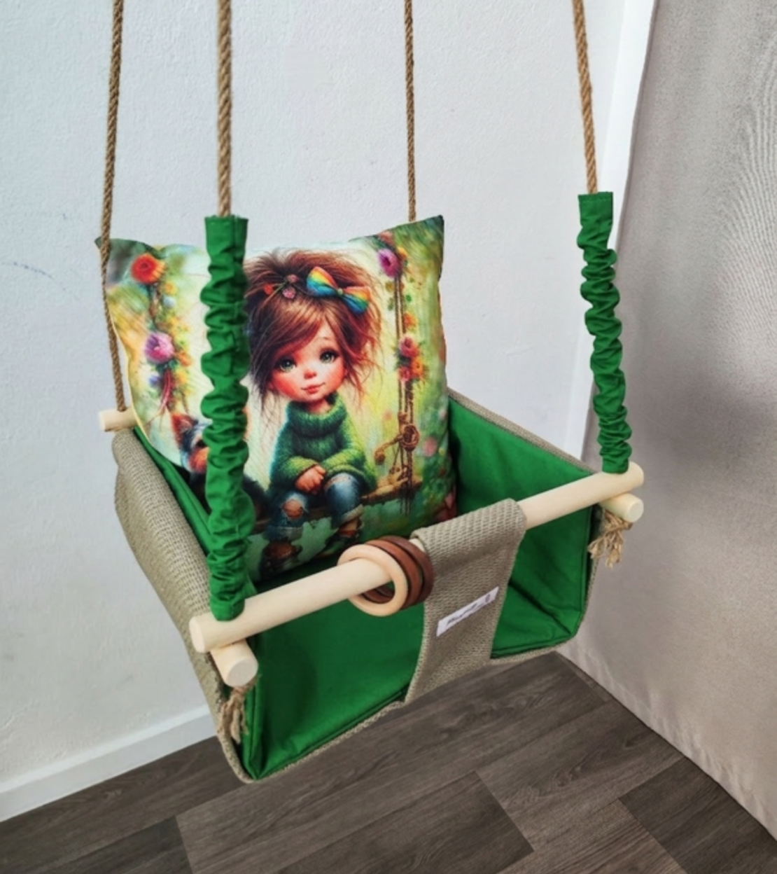 Бебешка стандартна люлка с пълноцветен печат - 