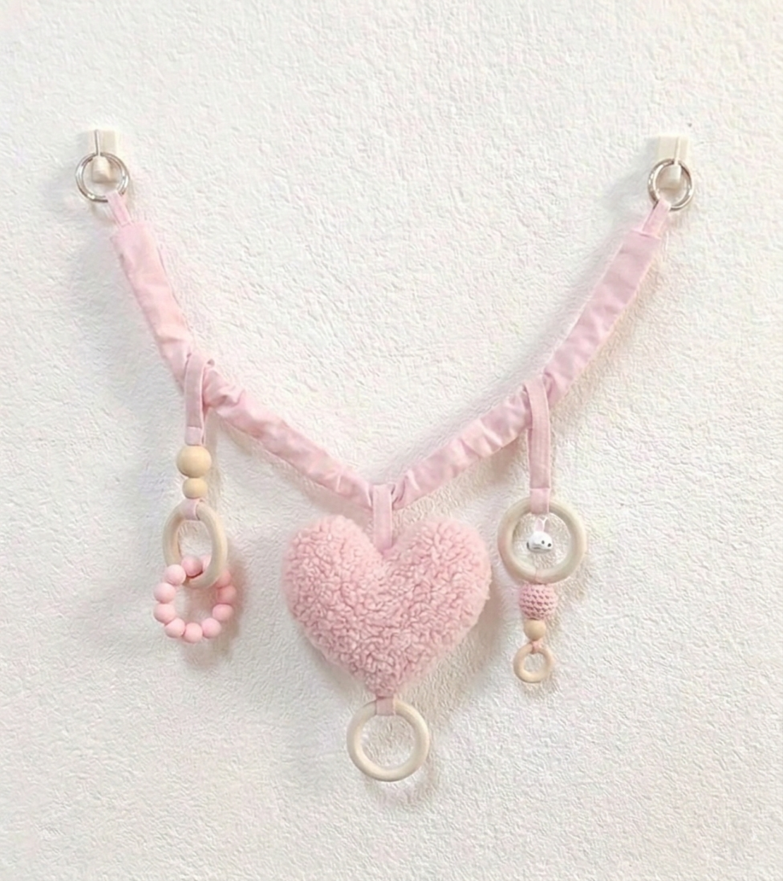 Луксозна бебешка люлка в светло розово