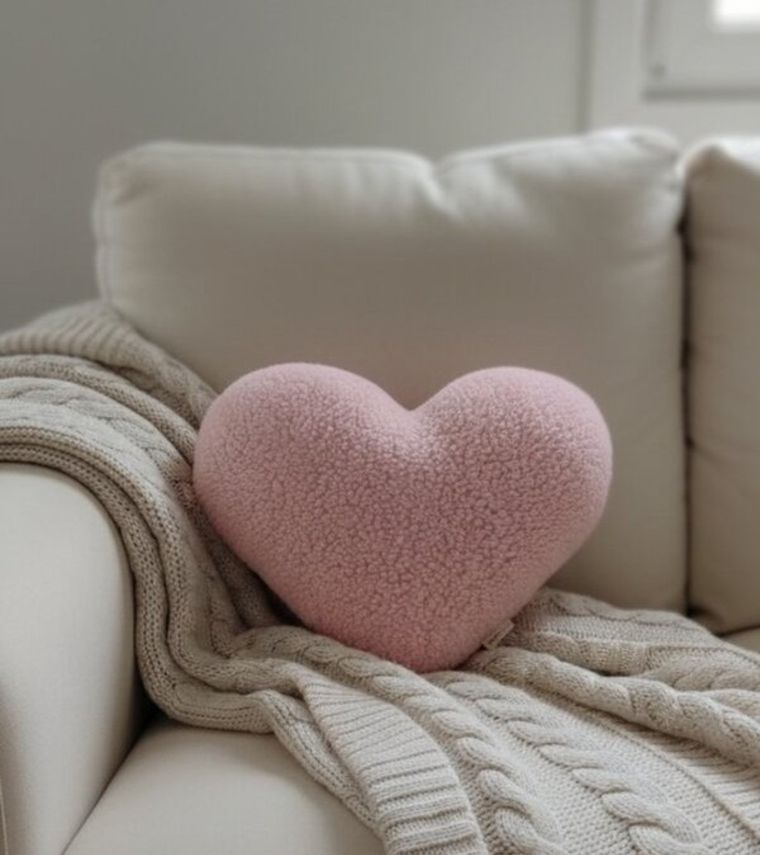 Декоративна пухкава възглавничка - Сърце