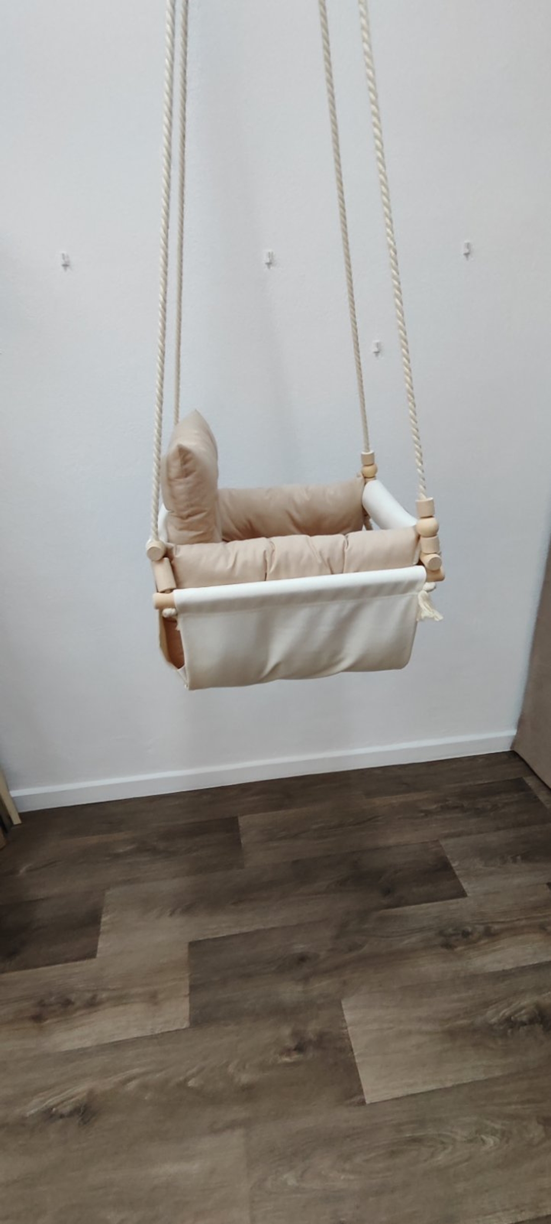 Луксозна бебешка люлка в бежово