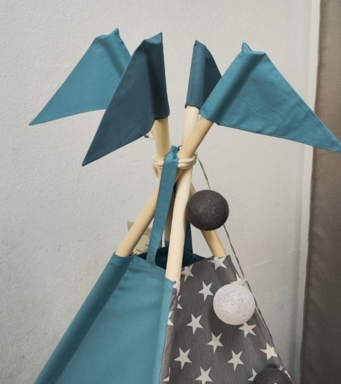 Едноцветна палатка - Тюркоаз и звезди