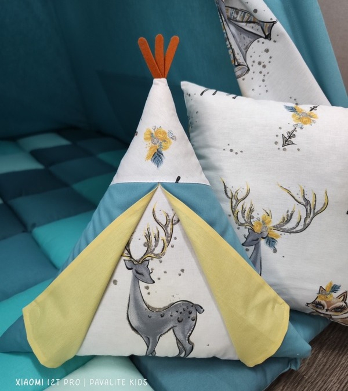 Едноцветна палатка в тюркоаз - 