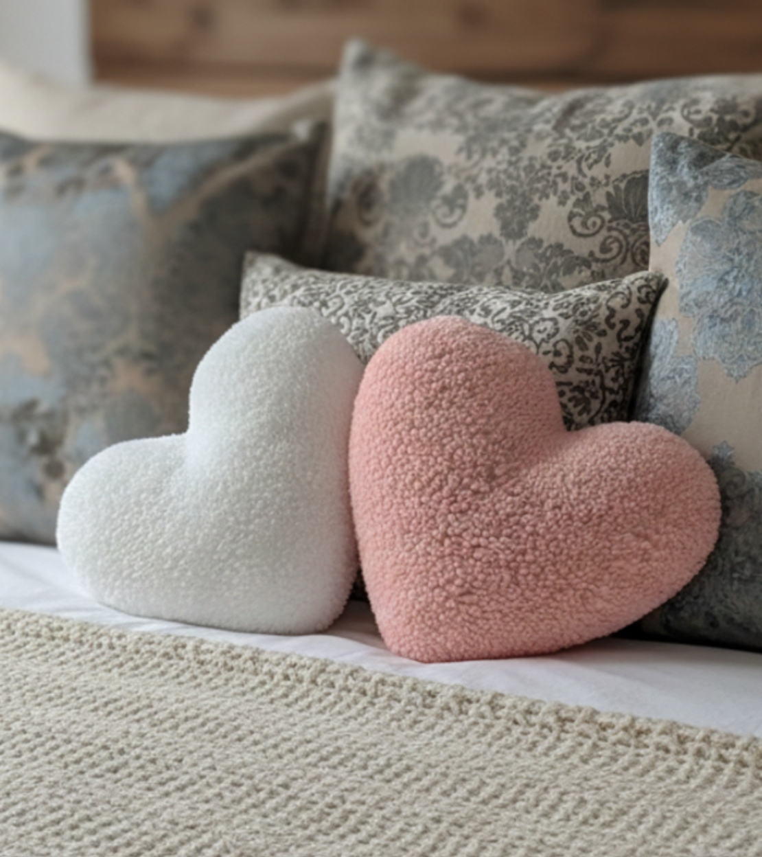 Декоративна пухкава възглавничка - Сърце