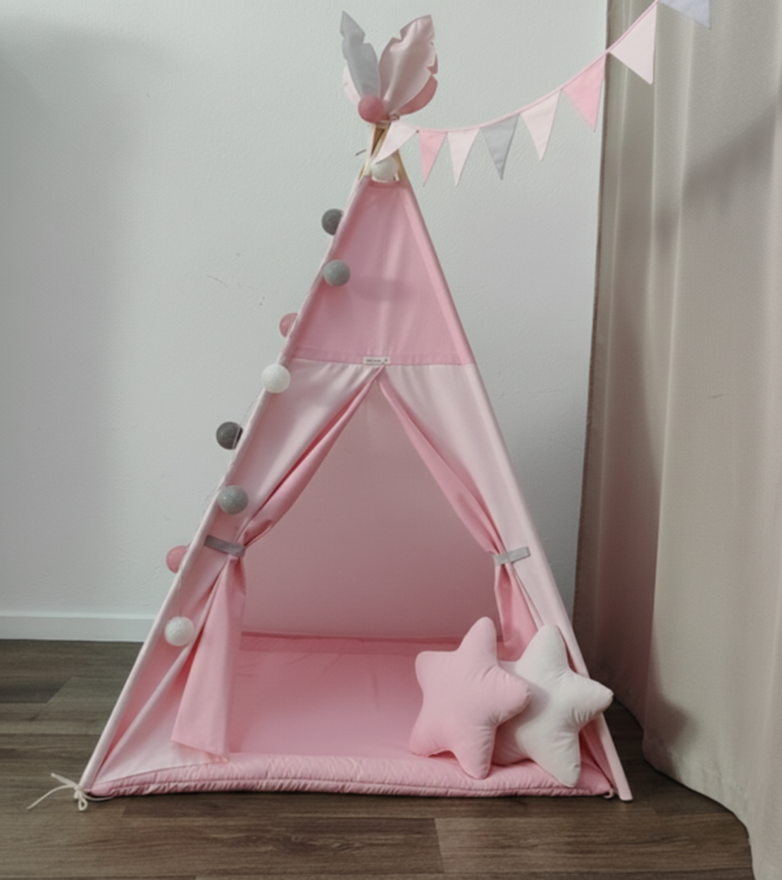 Едноцветна палатка за момиче - „Розова приказка“