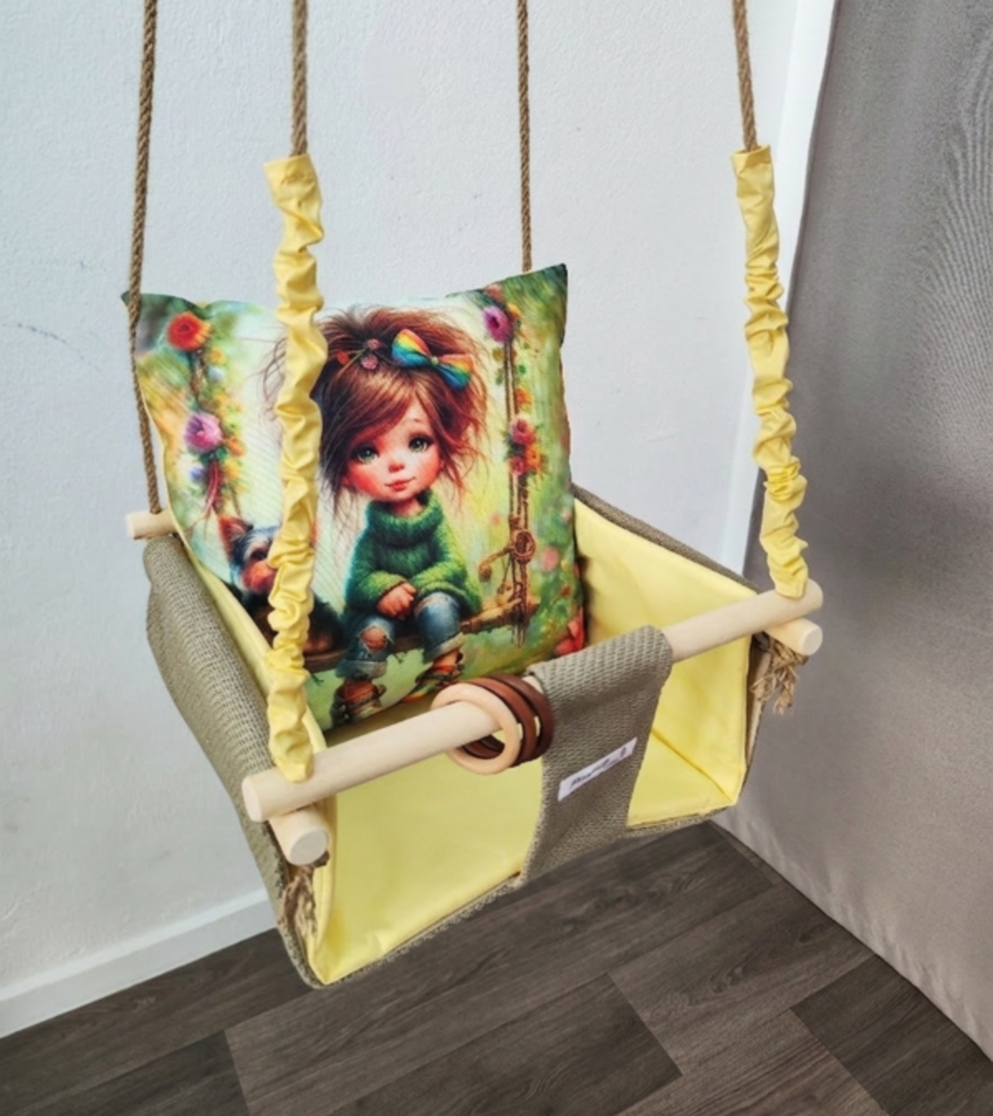 Бебешка стандартна люлка с пълноцветен печат - 