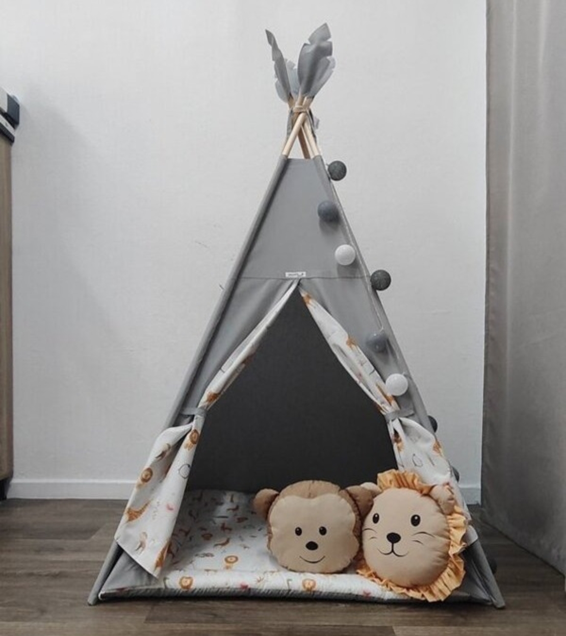 Едноцветна палатка с дебело килимче - Джунгла