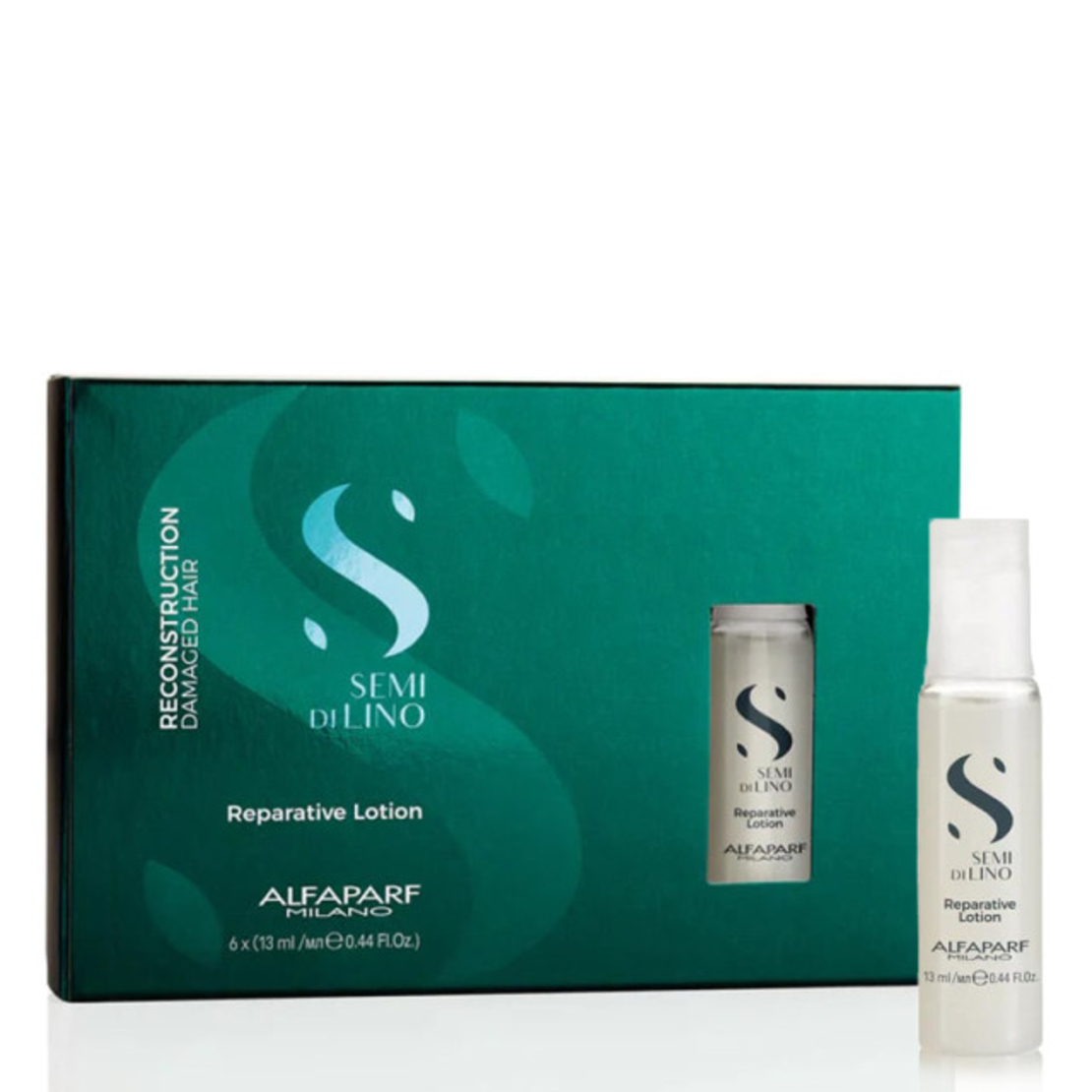 Възстановяващи ампули за увредена коса с екстракт от бамбук без изплакване  Alfaparf Milano Reconsruction Damaged Hair Reparative Lotion 6х13 мл