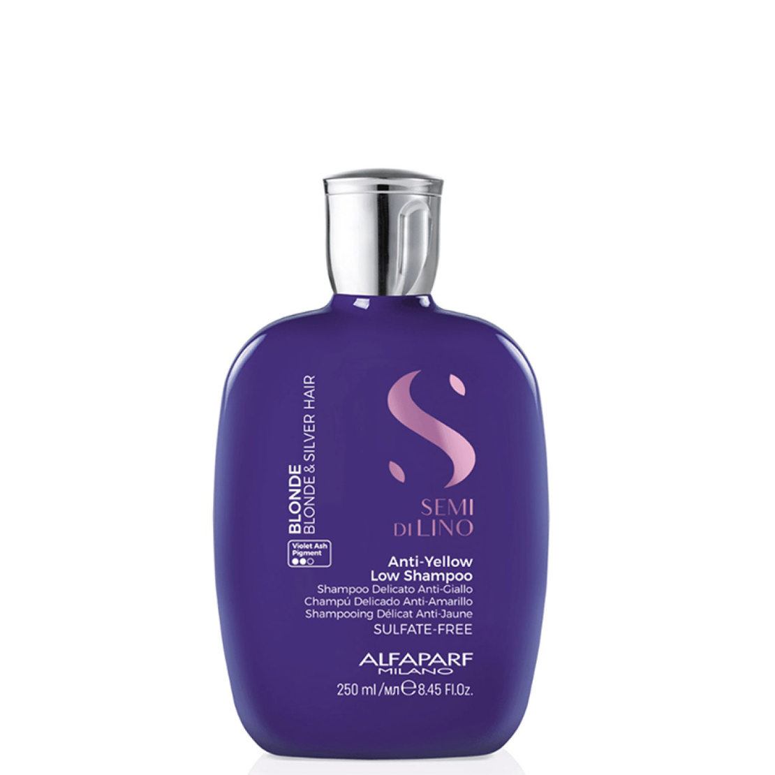 Интензивен шампоан за неутрализиране на жълти отенъци за руса или сребриста коса&nbsp; Alfaparf Milano Blonde Intense Anti-Yellow Low Shampoo 250 ml