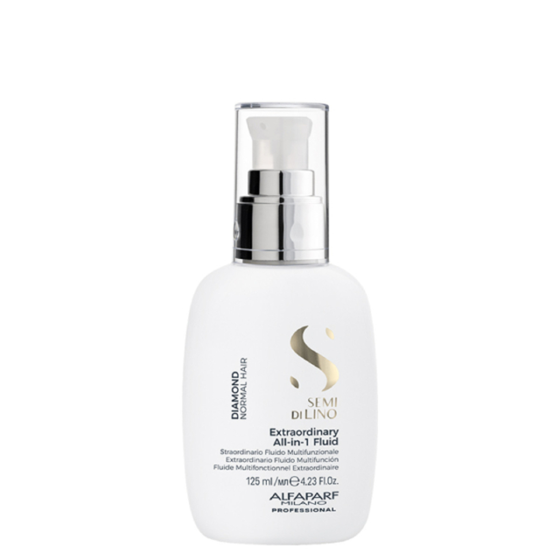 Мултифункционален флуид 10 в 1 без изплакване с ленено семе Alfaparf Milano Diamond Normal Hair Extraordinary All-in-1 Fluid  125 мл