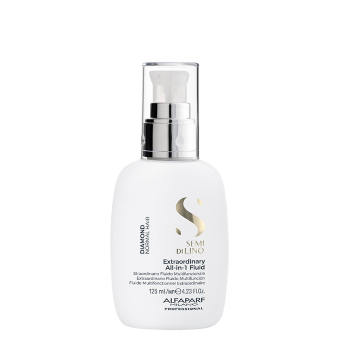 Мултифункционален флуид 10 в 1 без изплакване с ленено семе Alfaparf Milano Diamond Normal Hair Extraordinary All-in-1 Fluid  125 мл
