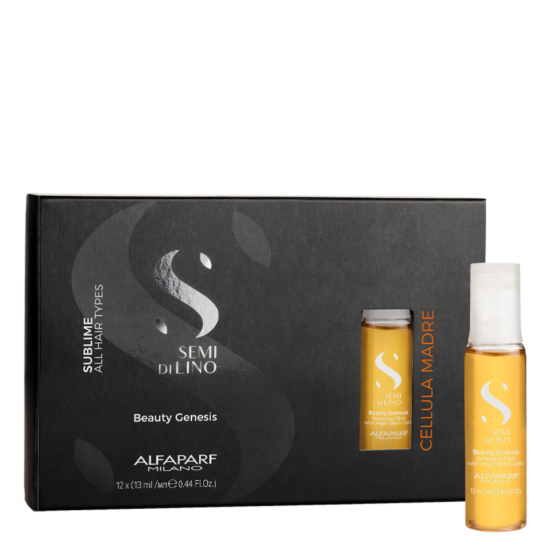 Възстановяващи ампули с арганови стволови клетки ALFAPARF Milano Cellula Madre Beauty Genesis 12 броя х 13 мл