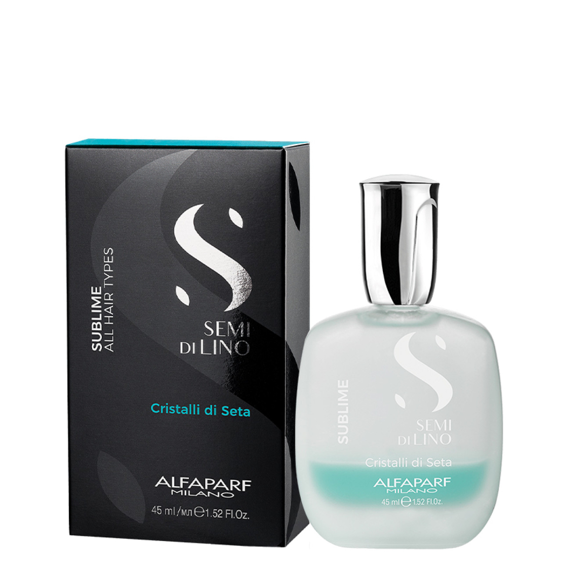 Двуфазни кристали за блясък и мекота ALFAPARF Milano Semi Di Lino SUBLIME Cristalli di Seta 45 ml