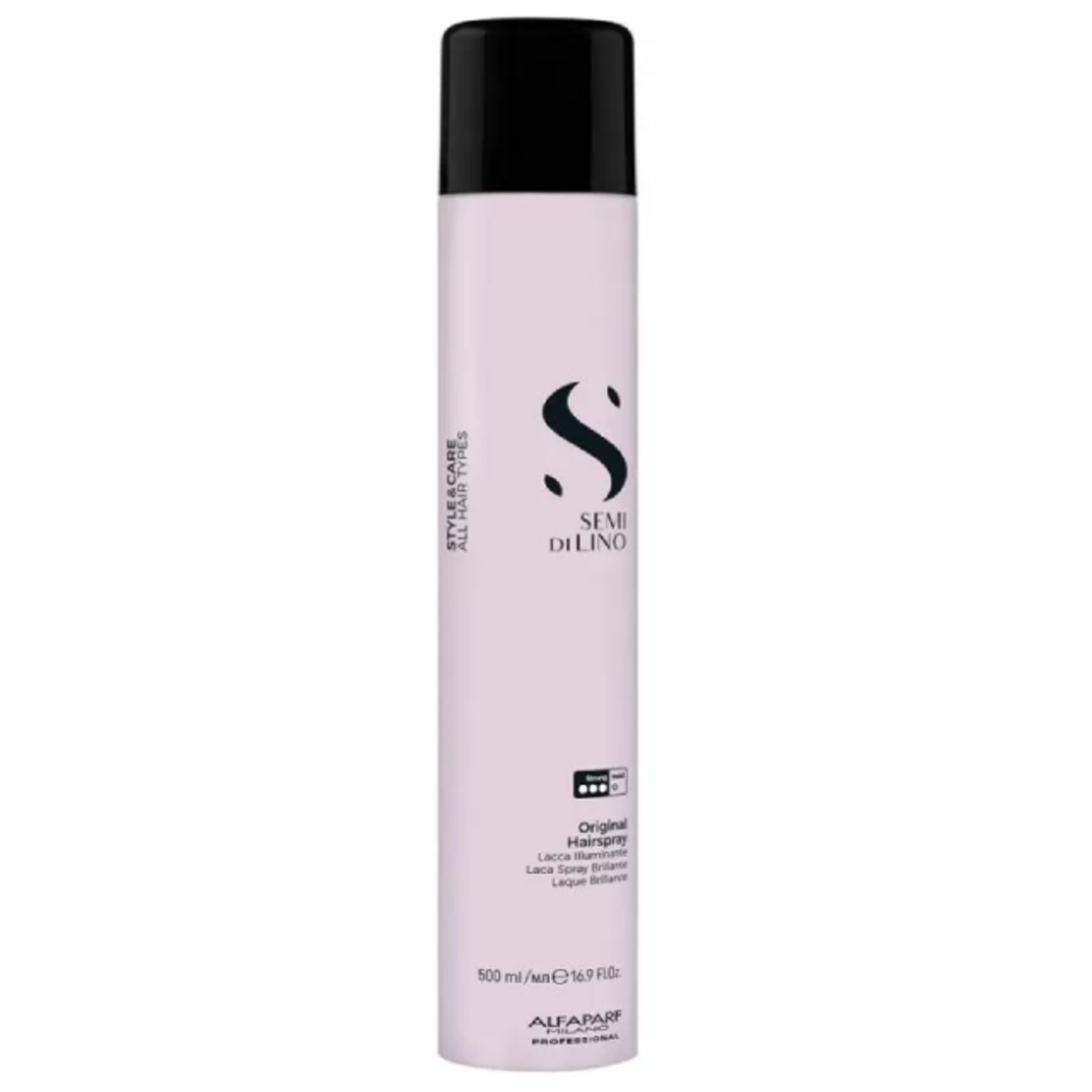 Класически лак за коса със силна фиксация ALFAPARF Milano Style & Care Original Hairspray Strong 500 ml.&nbsp;