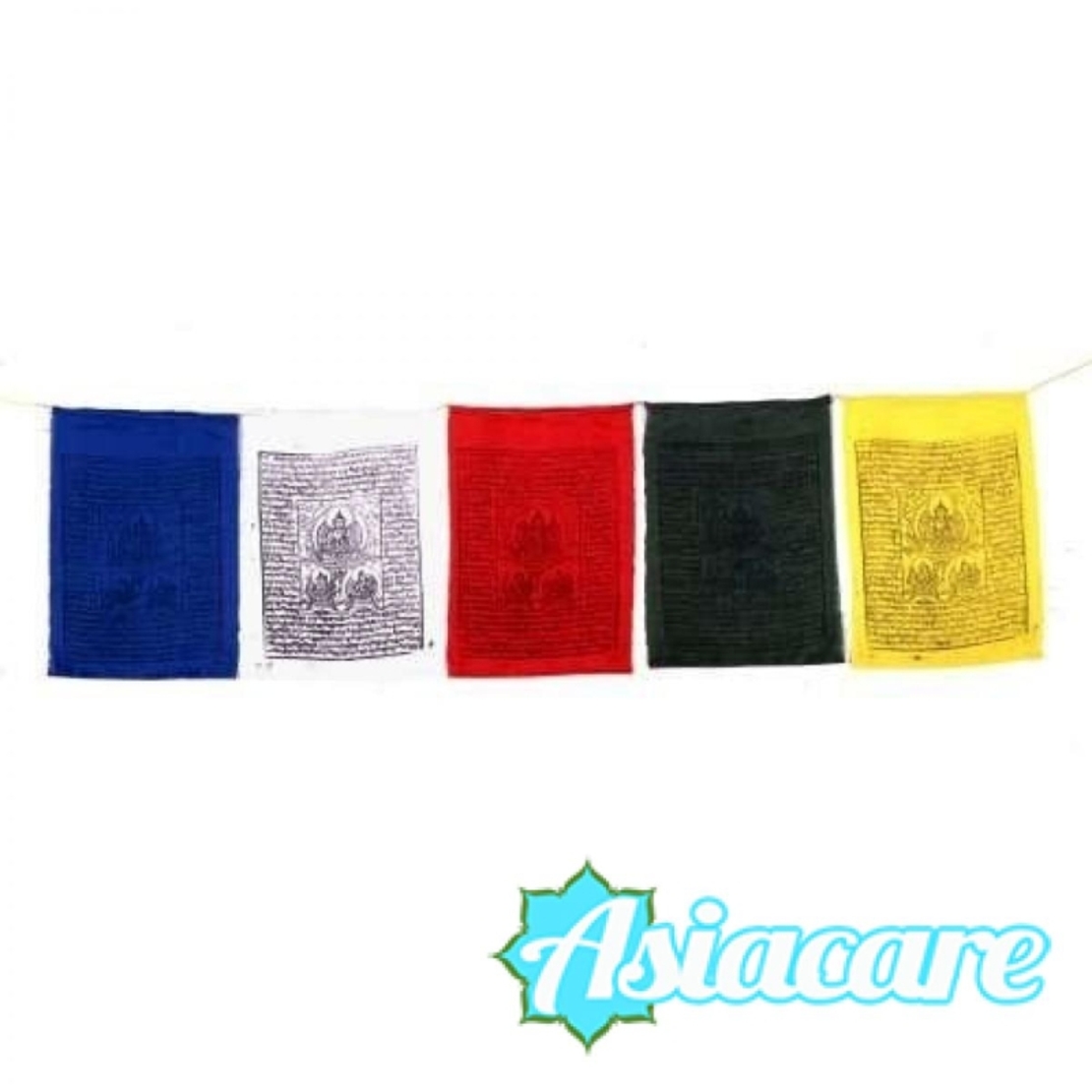 Връзка 5 тибетски молитвени флагчета 1,40 метра 12 х 12 см.