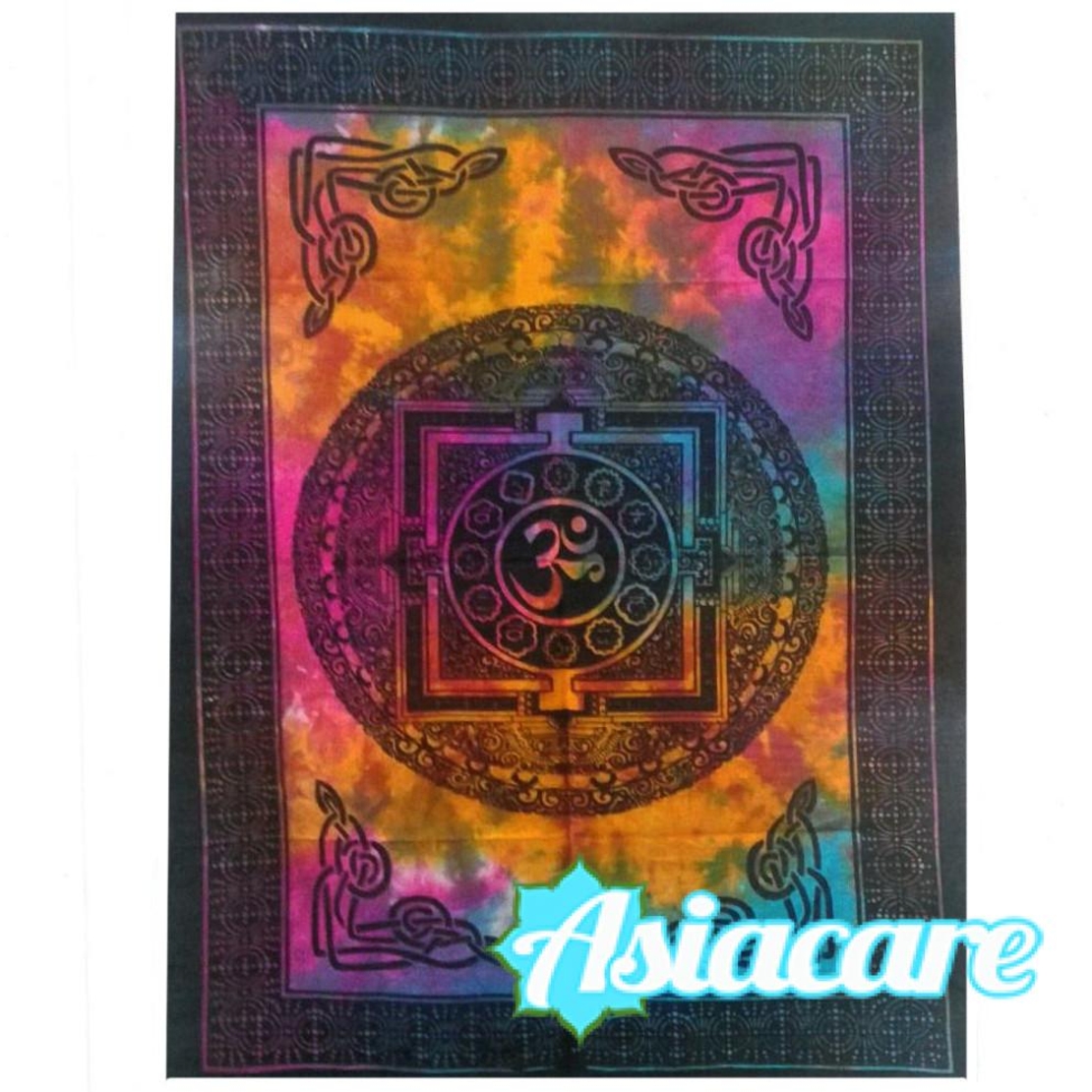 Индийски килим-пано за стена Свещен ОМ