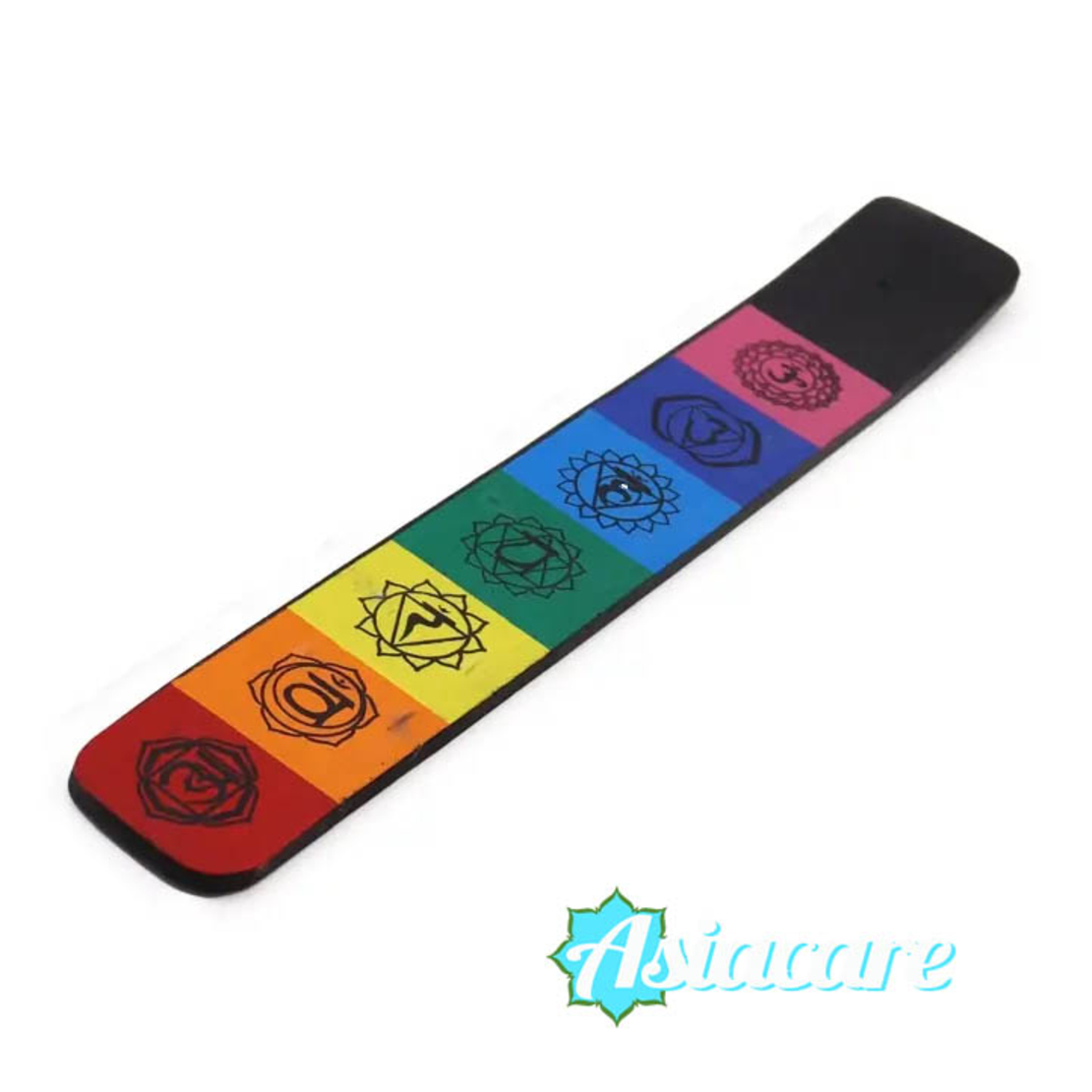 Поставка за ароматни пръчици седем чакри от мангово дърво