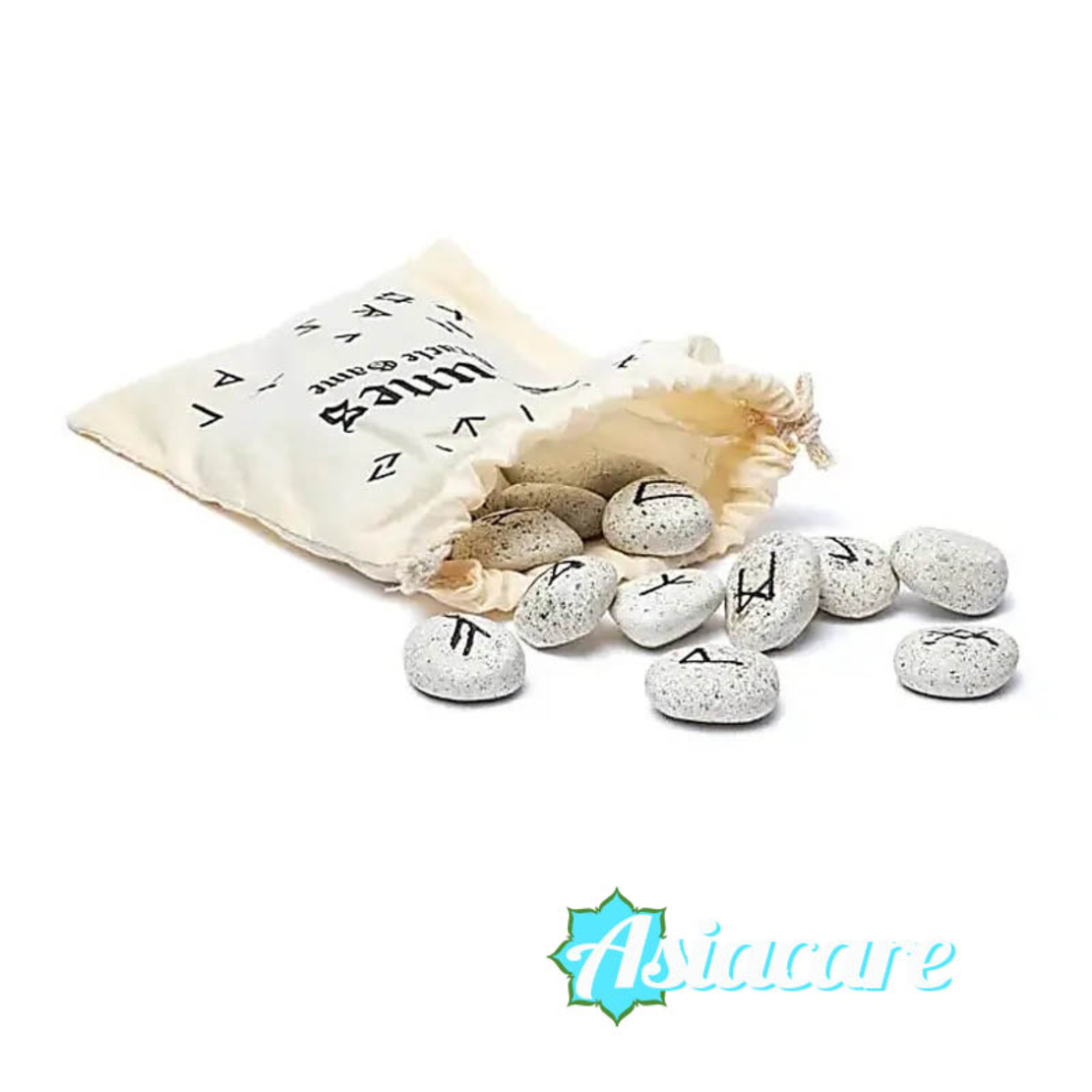 Кесия за гадаене с керамични руни и описание на български език