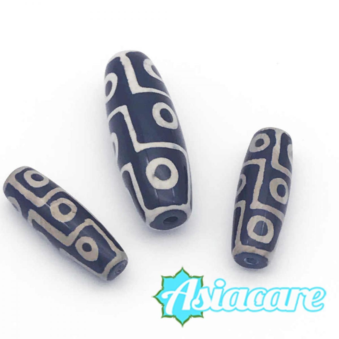 Дзи, Зии (Dzi) от Тибет с 9 точки, очи, уникат