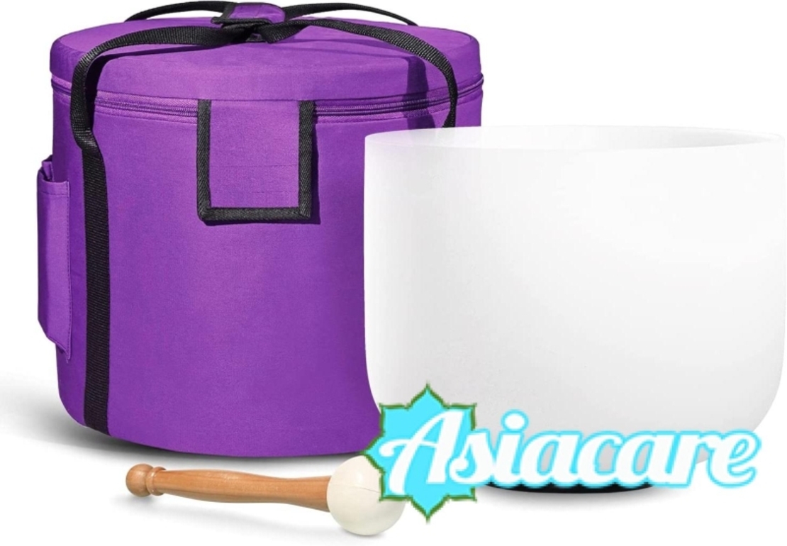 Кристални пеещи купи - комплект 432 Hz, 7 броя с транспортни чанти, безплатна доставка