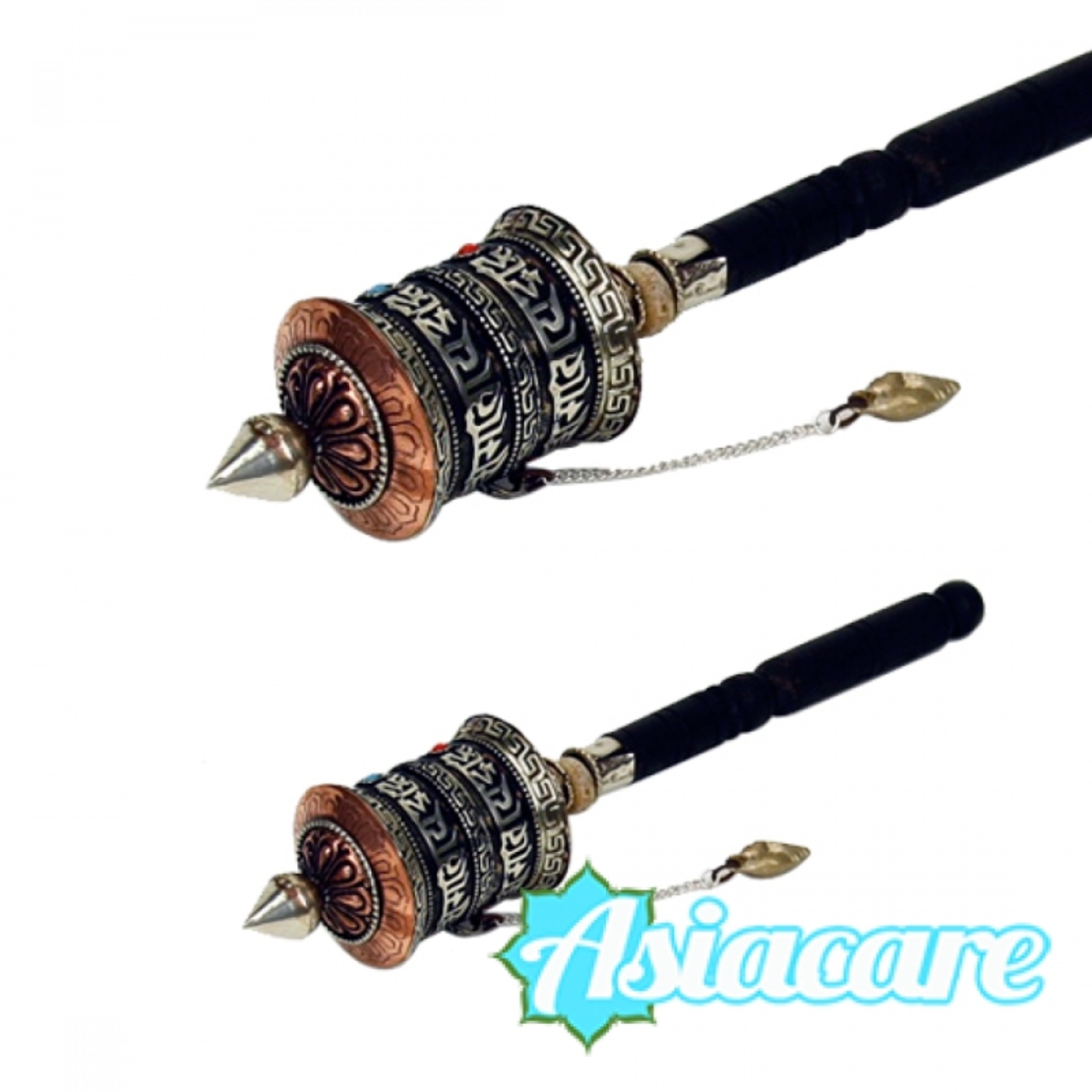 Голяма тибетска молитвена мелничка с мантра ОМ МАНИ ПАДМЕ ХУМ