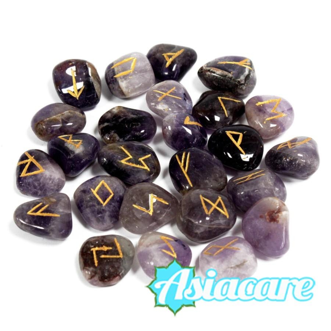 Кесия за гадаене с руни от аметист с описание на български