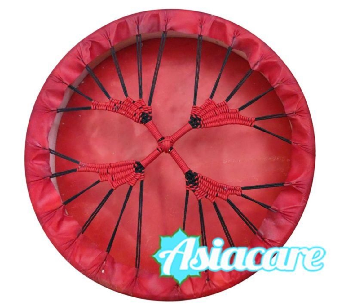 Червен шамански ритуален тъпан, барабан 45 см