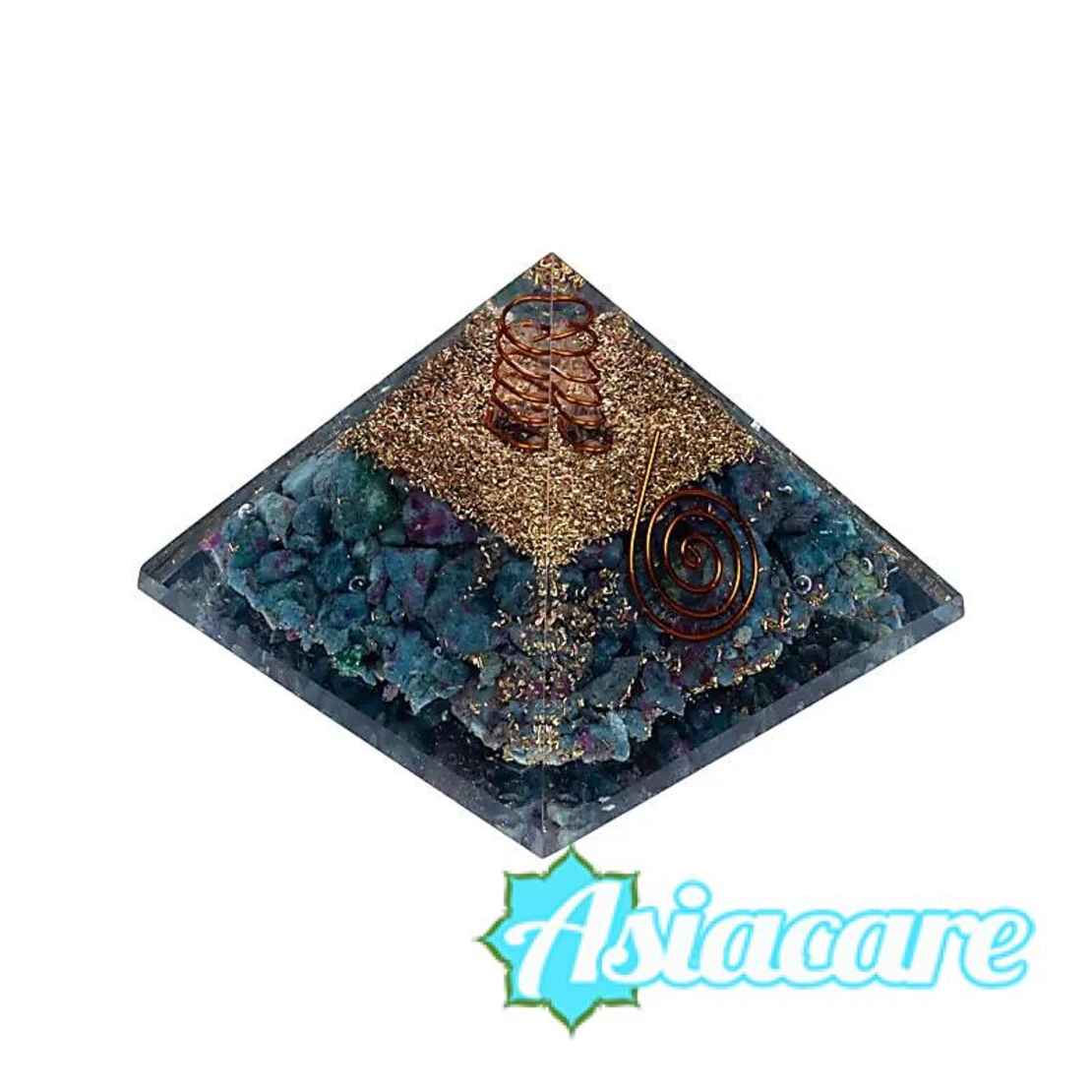 Оргонитна пирамида: кианит и рубин (добруване, защита и любов)