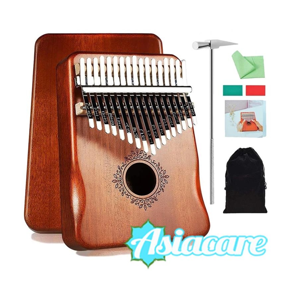 Голяма дървена калимба със 17 клавиша, мбира, мини пиано