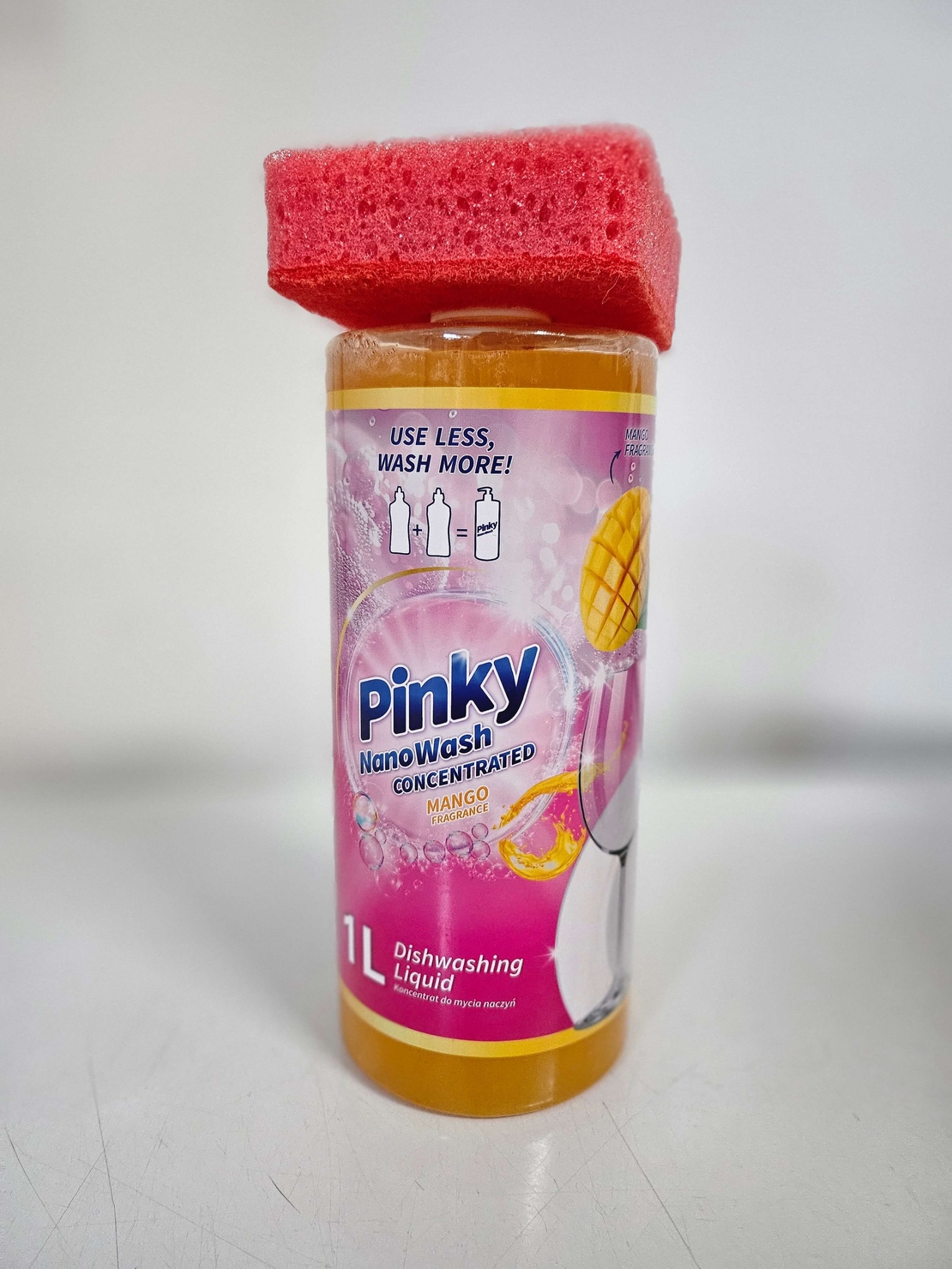Веро PINKY за миене на съдове с гъба 1 L